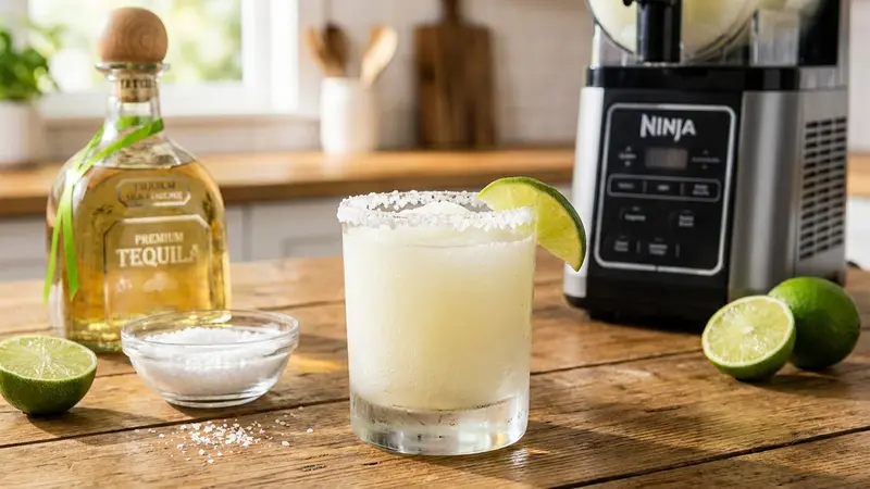 Ninja Slushy Classic Frozen Margarita with Salt Rim