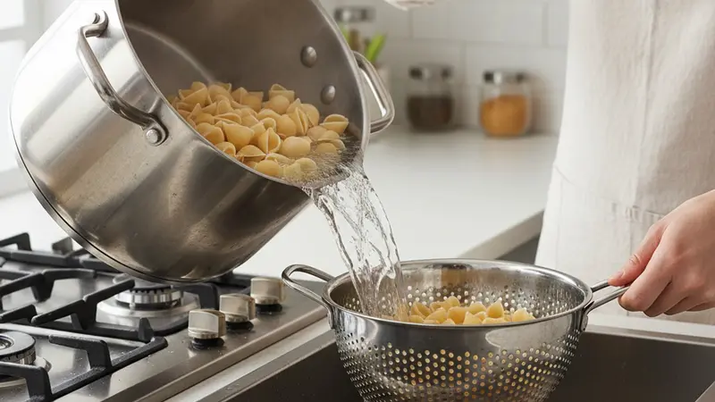 Cook the shell pasta