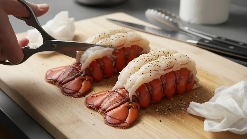 Prep the lobster tails