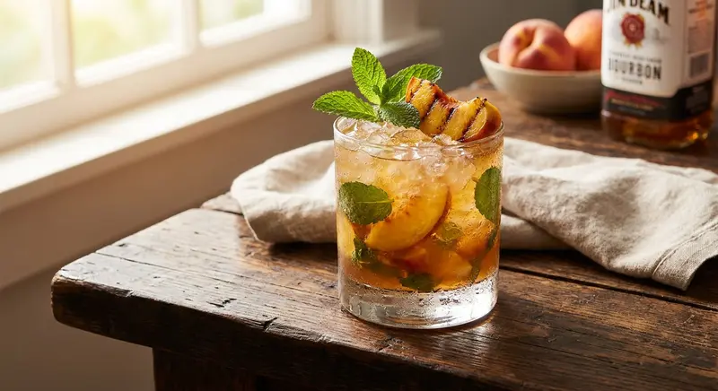 Peach Bourbon Smash