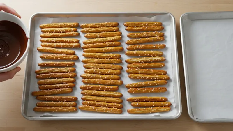Prep pretzels and workspace
