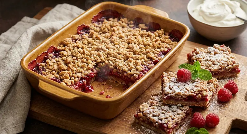 Raspberry Crumble Bars