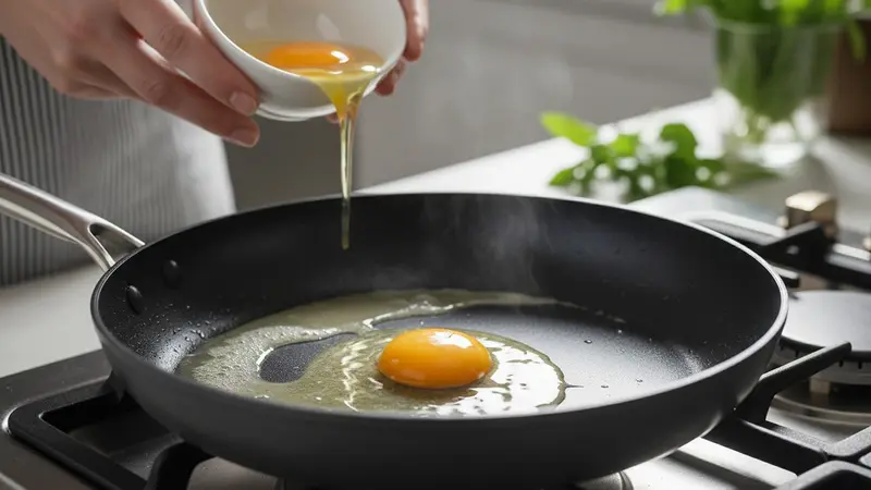 Warm the skillet and melt butter