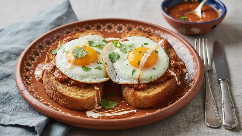 Salsa Macha Cream-Fried Eggs