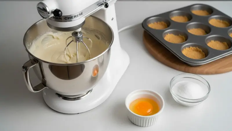 Prepare the cheesecake filling