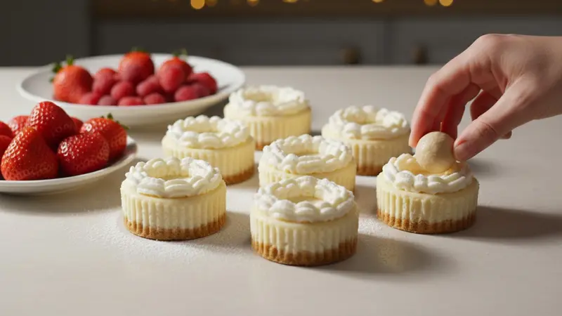Assemble Santas and finish with 'snow'