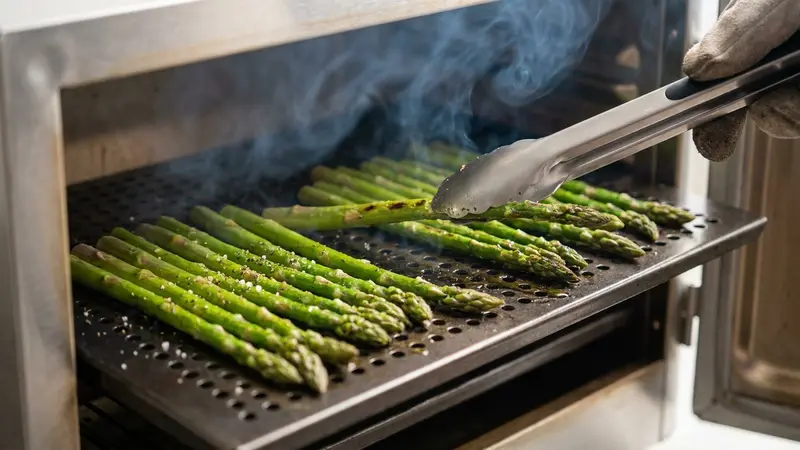 Smoke the asparagus