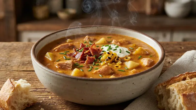 Smoked Chicken and Corn Chowder
