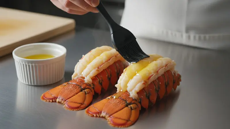 Baste and optionally finish hot