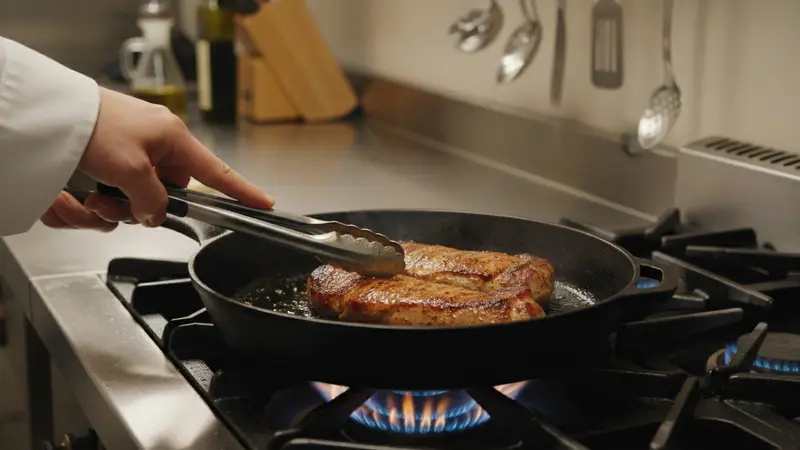 Finish with a high‑heat sear