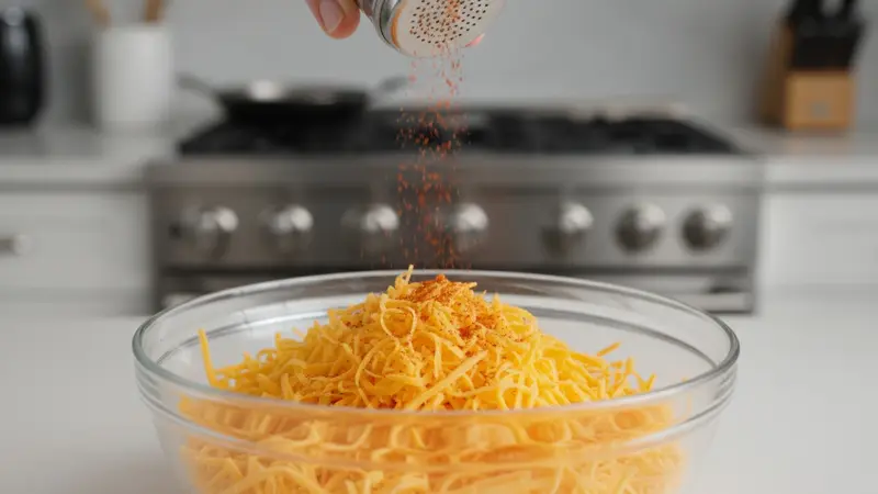 Prep the cheese and spice