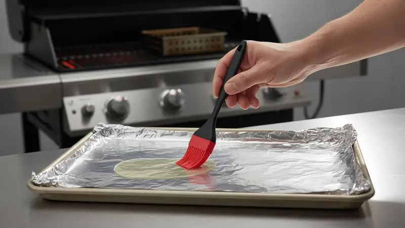 Prepare the grill and pan
