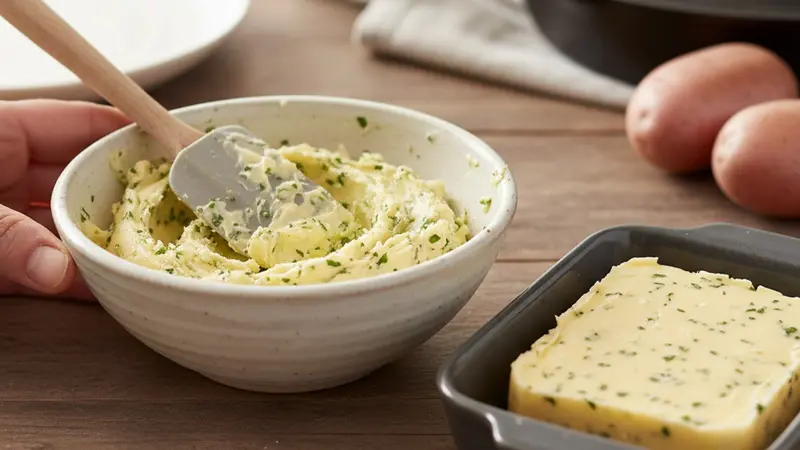 Make garlic‑herb compound butter