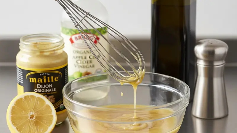 Whisk the Dijon-lemon vinaigrette