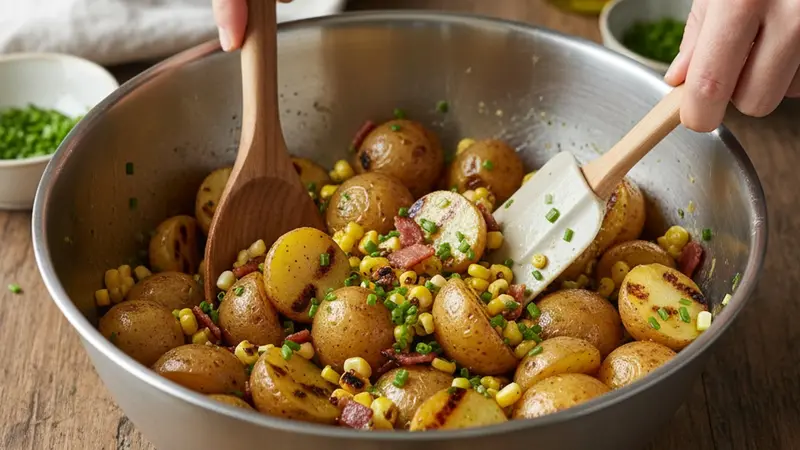 Toss and finish; serve warm or make ahead