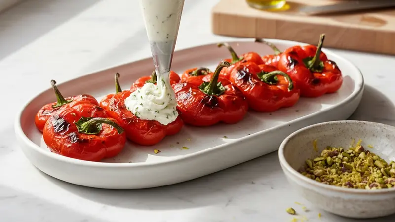 Fill and finish the peppers