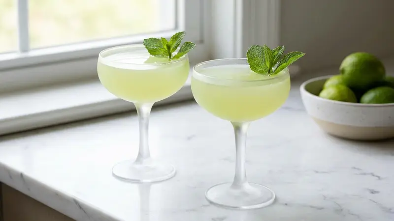 Southside Gimlet with Fresh Mint and Lime