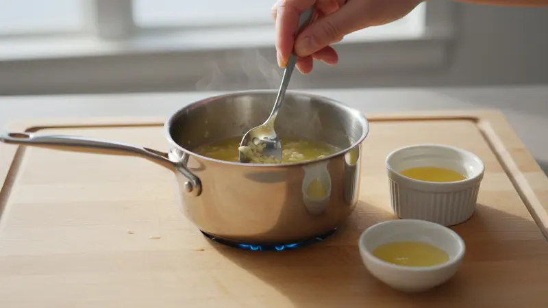 Make the garlic–lemon butter