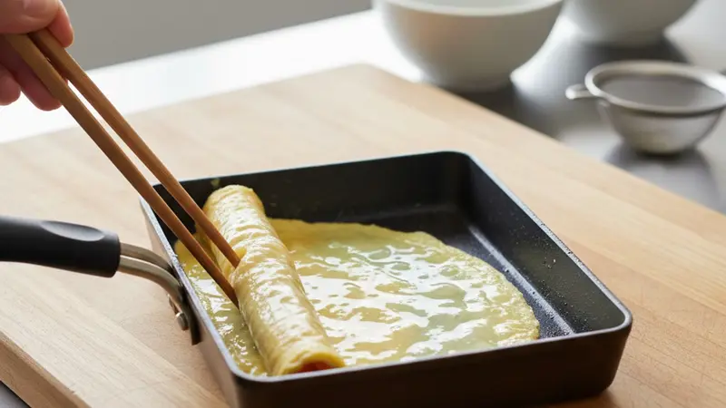 Cook the first thin layer