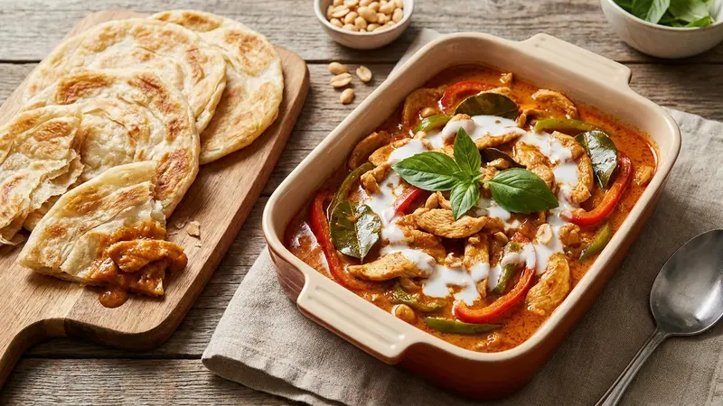 Thai Roti with Phanaeng Curry