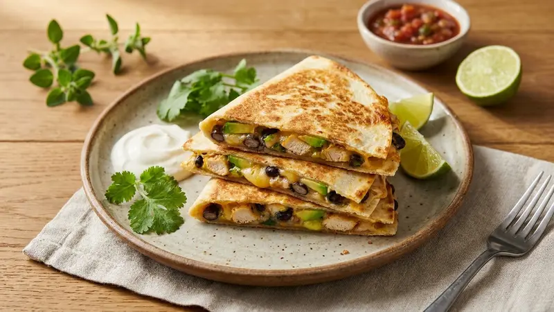 TikTok Tortilla Hack Quesadilla — 4-Triangle Fold Method