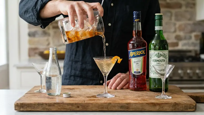 Assemble the Aperitivo Citrus Tiny Tini