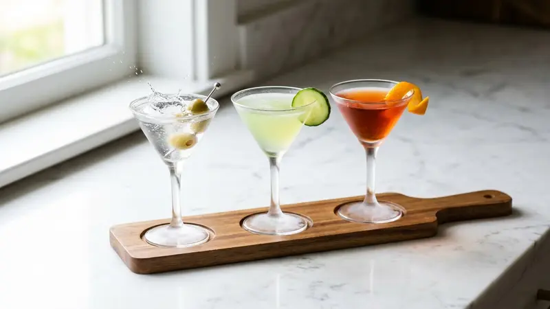 Tiny Tinis Flight: Three Low-ABV Mini Martinis