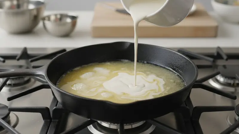 Add and reduce the cream