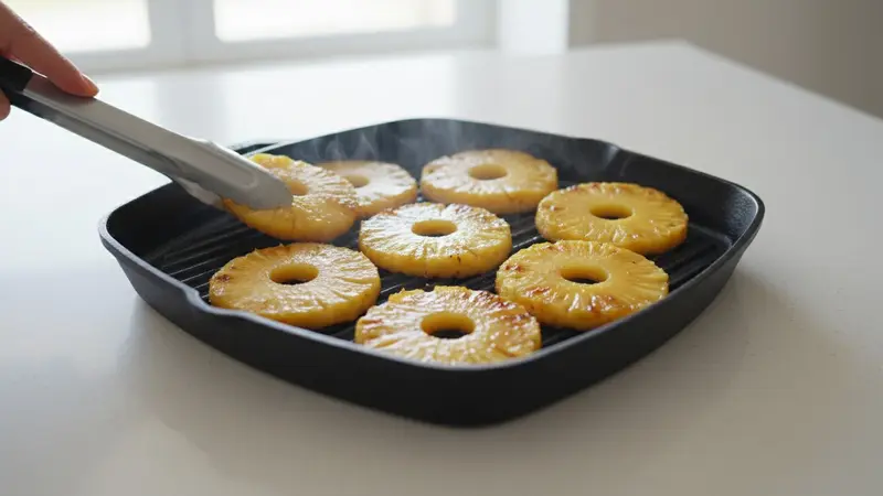 Prep the produce (or grill pineapple for smoky flavor)