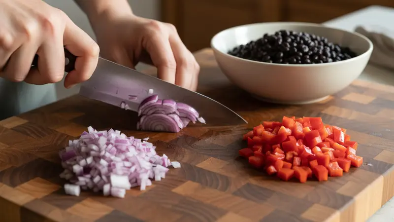 Prep the veggies and beans