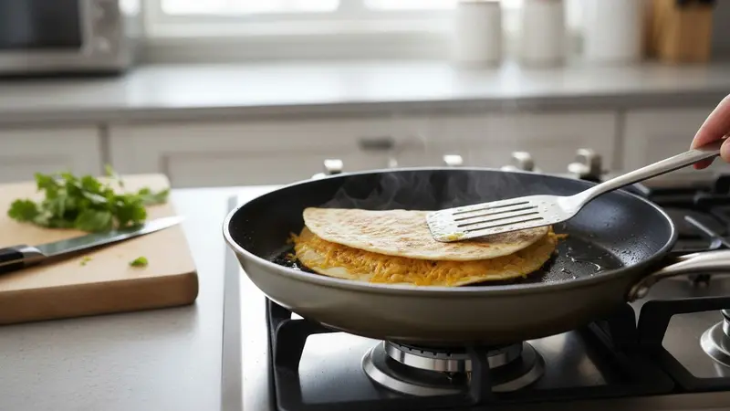 Cook until golden and cheese melts