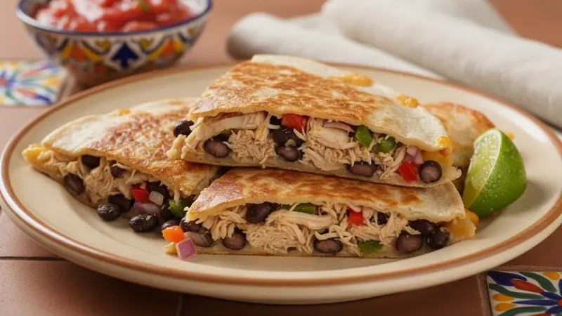 Turkey Black Bean Quesadillas for Sports Nights