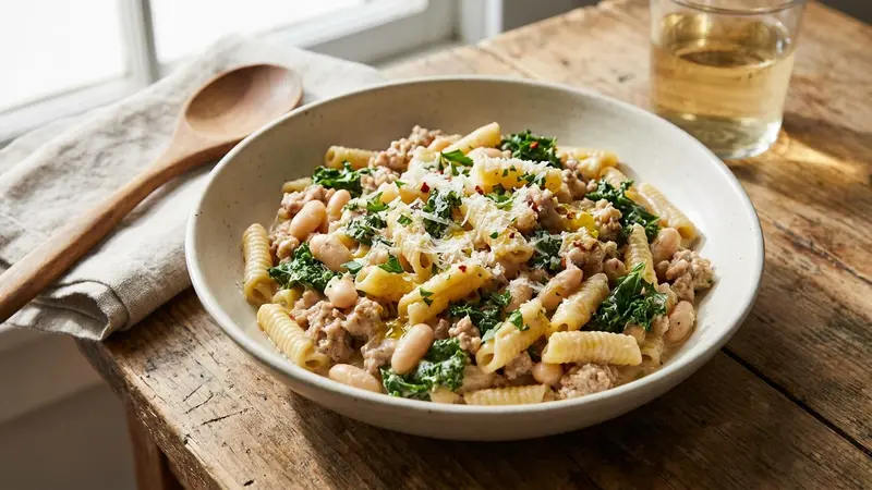 Turkey White Bean Pasta