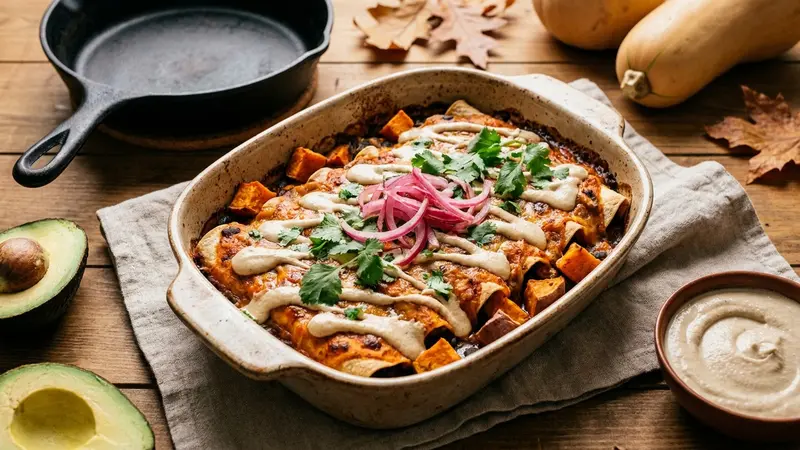 Vegan Black Bean Enchiladas