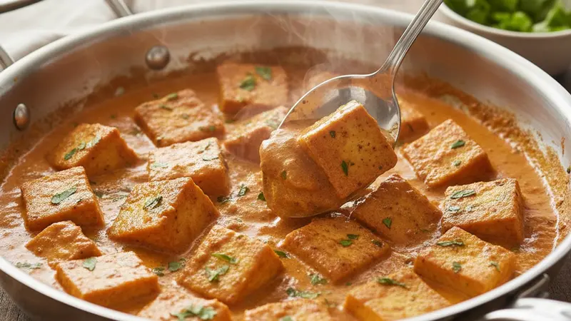 Gently coat tofu and meld flavors