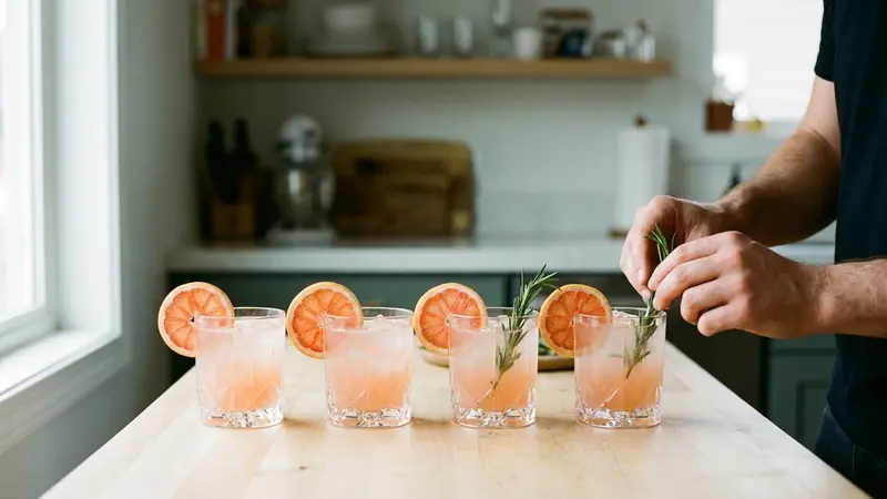 Garnish and finish