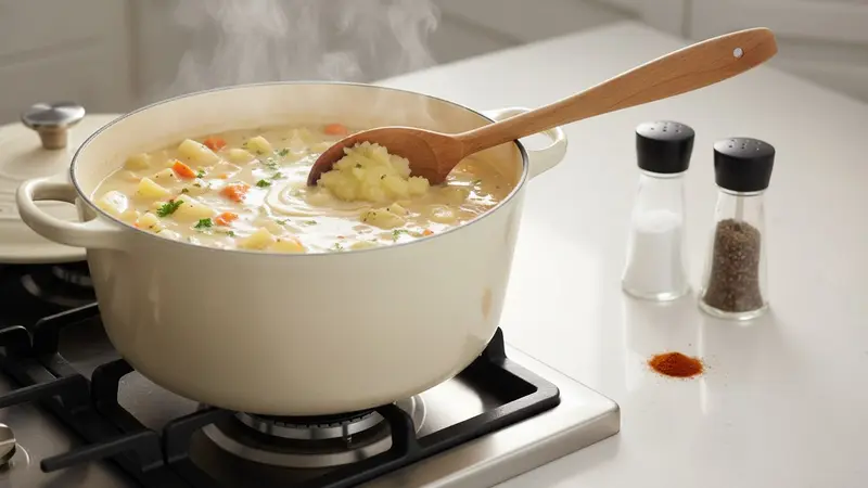 Adjust texture and seasoning