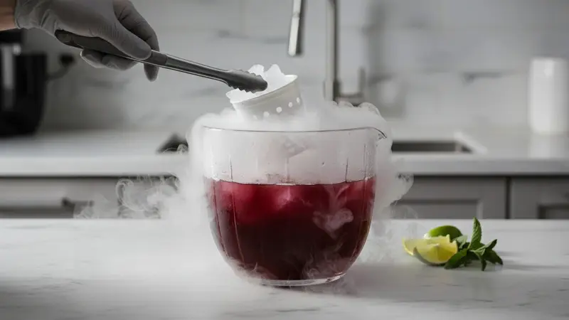 Prepare dry ice fog safely (theatrical effect)