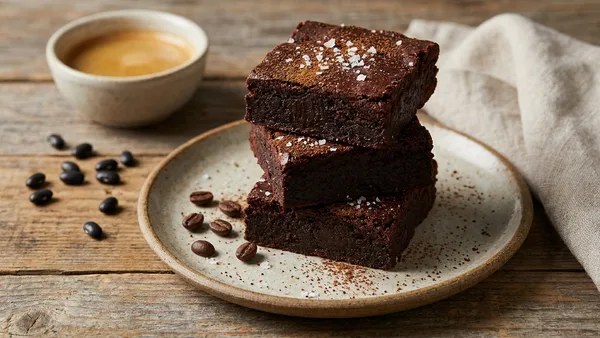 Fudgy Black Bean Brownies with Espresso and Sea Salt (Vegan, High-Protein)