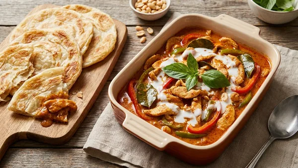Thai Roti with Phanaeng Curry