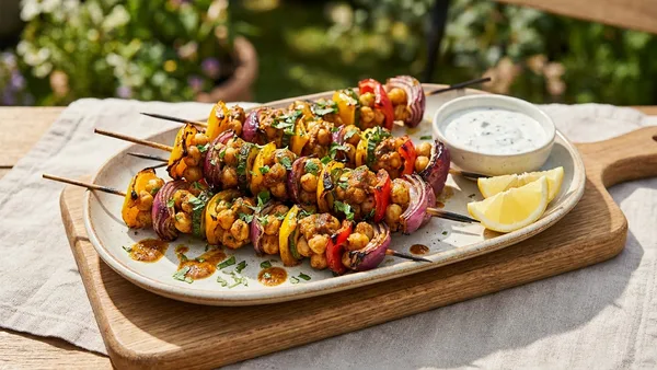 Grilled Chickpea Kebabs