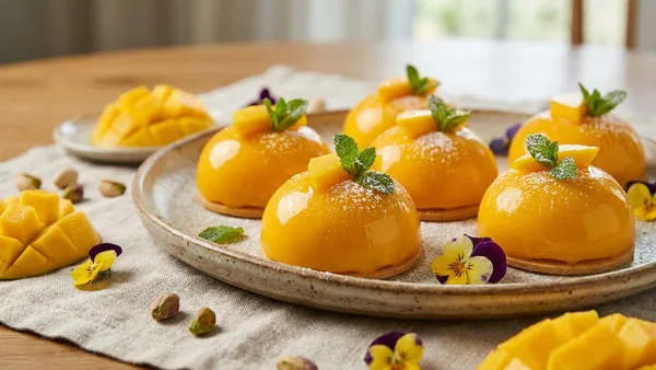 Mango Mousse Bites