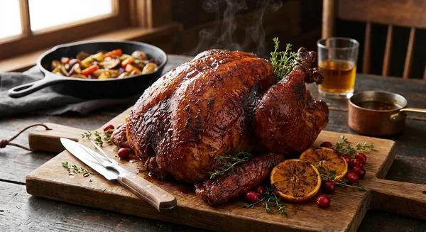 Smoked Turkey with Honey Bourbon