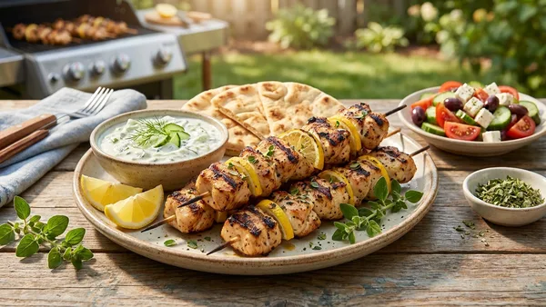 Grilled Greek Chicken Souvlaki