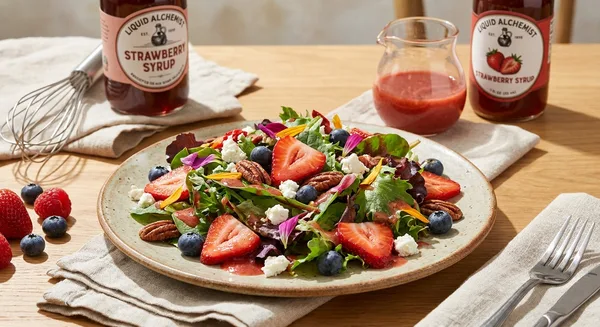 Liquid Alchemist Strawberry Syrup Vinaigrette for Summer Salad