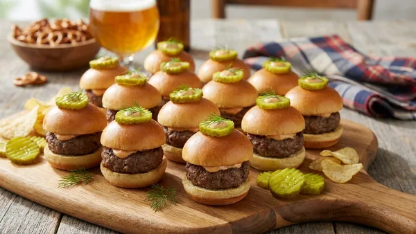 Game-Day Mini Beef Sliders with Quick Pickles — Crowd Friendly