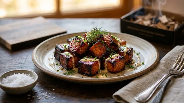Smoked Salmon Belly Burnt Ends