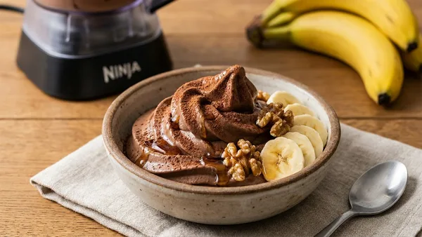 Ninja Slushy Chocolate-Banana Soft Serve — Healthy Ice Cream