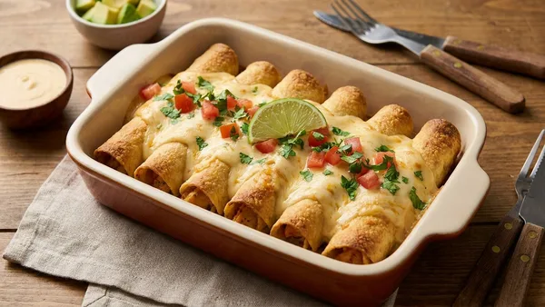 Baked Chicken Taquito Tacos with Three-Cheese Sauce (Kid-Friendly Oven-Baked)