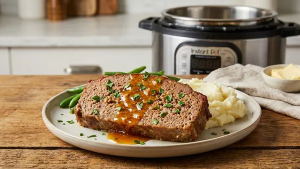 Instant Pot Meatloaf with Garlic Butter Glaze